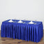 Polyester 17ft Table Skirt Royal Blue - Classic Pleated Design - Linen Luxes