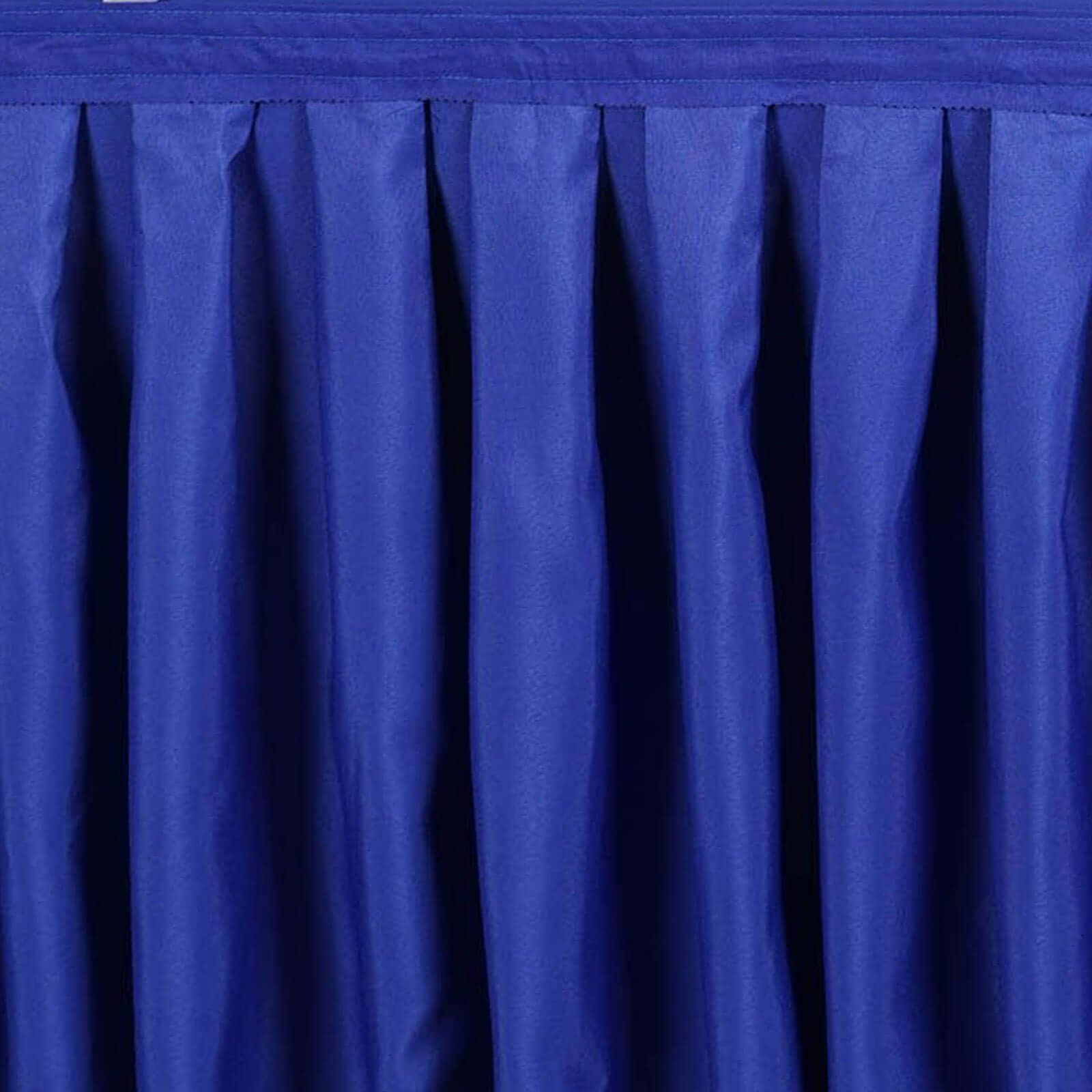 Polyester 17ft Table Skirt Royal Blue - Classic Pleated Design - Linen Luxes