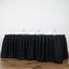 Polyester 21ft Table Skirt Black - Classic Pleated Design - Linen Luxes