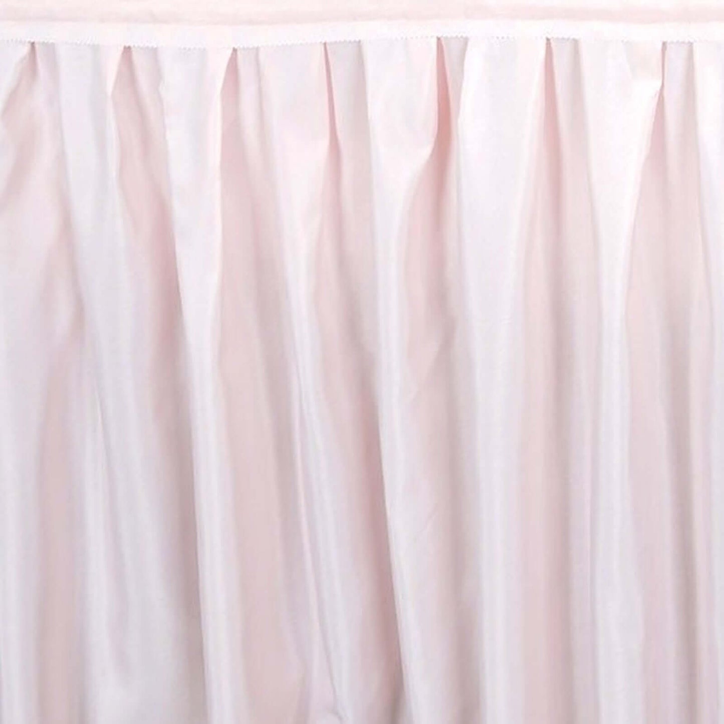 Polyester 21ft Table Skirt Blush - Classic Pleated Design - Linen Luxes