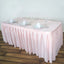 Polyester 21ft Table Skirt Blush - Classic Pleated Design - Linen Luxes