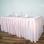 Polyester 21ft Table Skirt Blush - Classic Pleated Design - Linen Luxes
