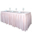 Polyester 21ft Table Skirt Blush - Classic Pleated Design - Linen Luxes
