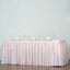 Polyester 21ft Table Skirt Blush - Classic Pleated Design - Linen Luxes