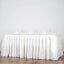 Polyester 21ft Table Skirt Ivory - Classic Pleated Design - Linen Luxes