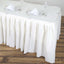 Polyester 21ft Table Skirt Ivory - Classic Pleated Design - Linen Luxes