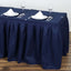 Polyester 21ft Table Skirt Navy Blue - Classic Pleated Design - Linen Luxes