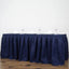Polyester 21ft Table Skirt Navy Blue - Classic Pleated Design - Linen Luxes