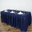 Polyester 21ft Table Skirt Navy Blue - Classic Pleated Design - Linen Luxes