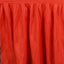 Polyester 21ft Table Skirt Red - Classic Pleated Design - Linen Luxes