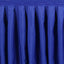 Polyester 21ft Table Skirt Royal Blue - Classic Pleated Design - Linen Luxes