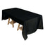 Polyester 50"x120" Rectangle Tablecloth Black - Wrinkle - Resistant Table Cover - Linen Luxes
