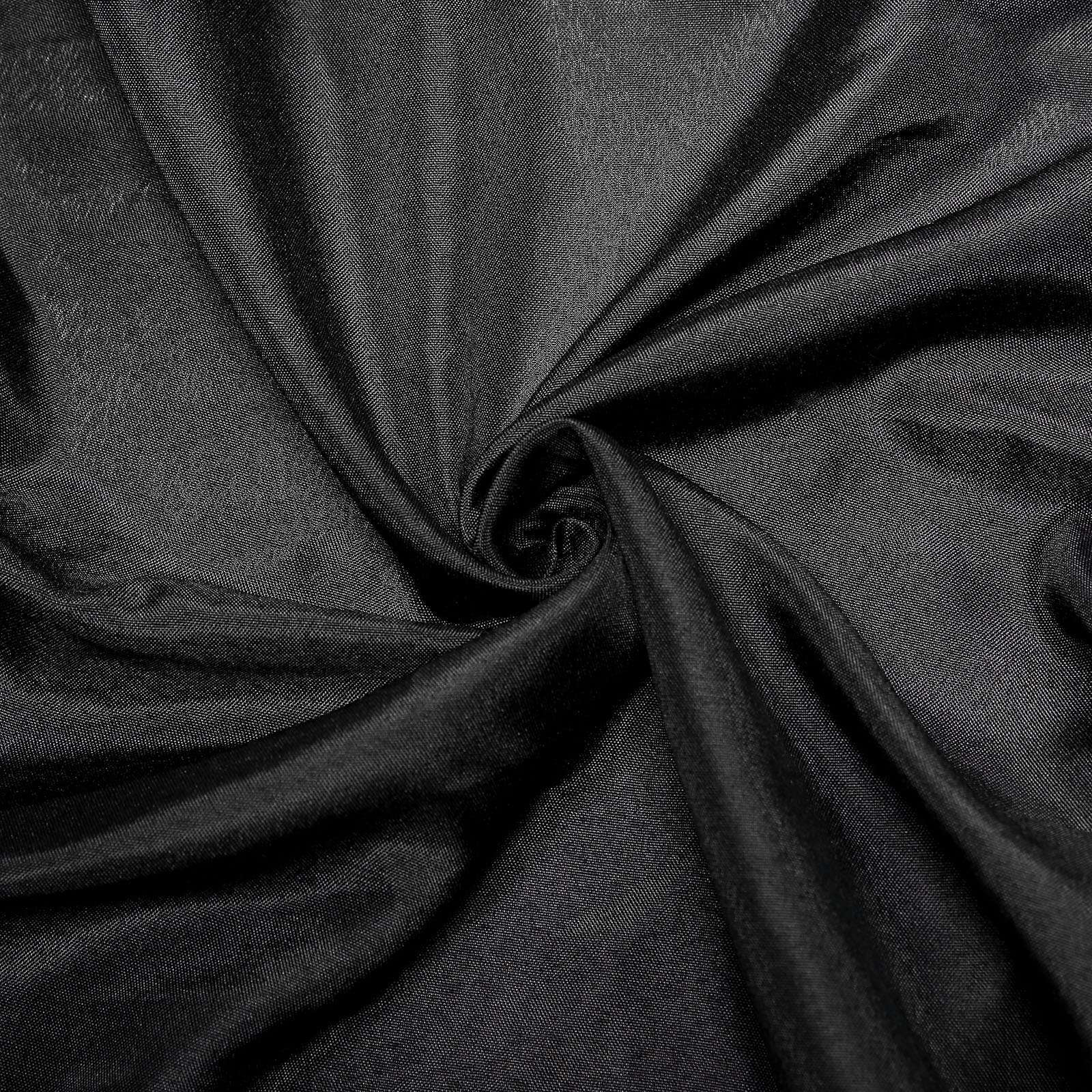 Polyester 50"x120" Rectangle Tablecloth Black - Wrinkle - Resistant Table Cover - Linen Luxes