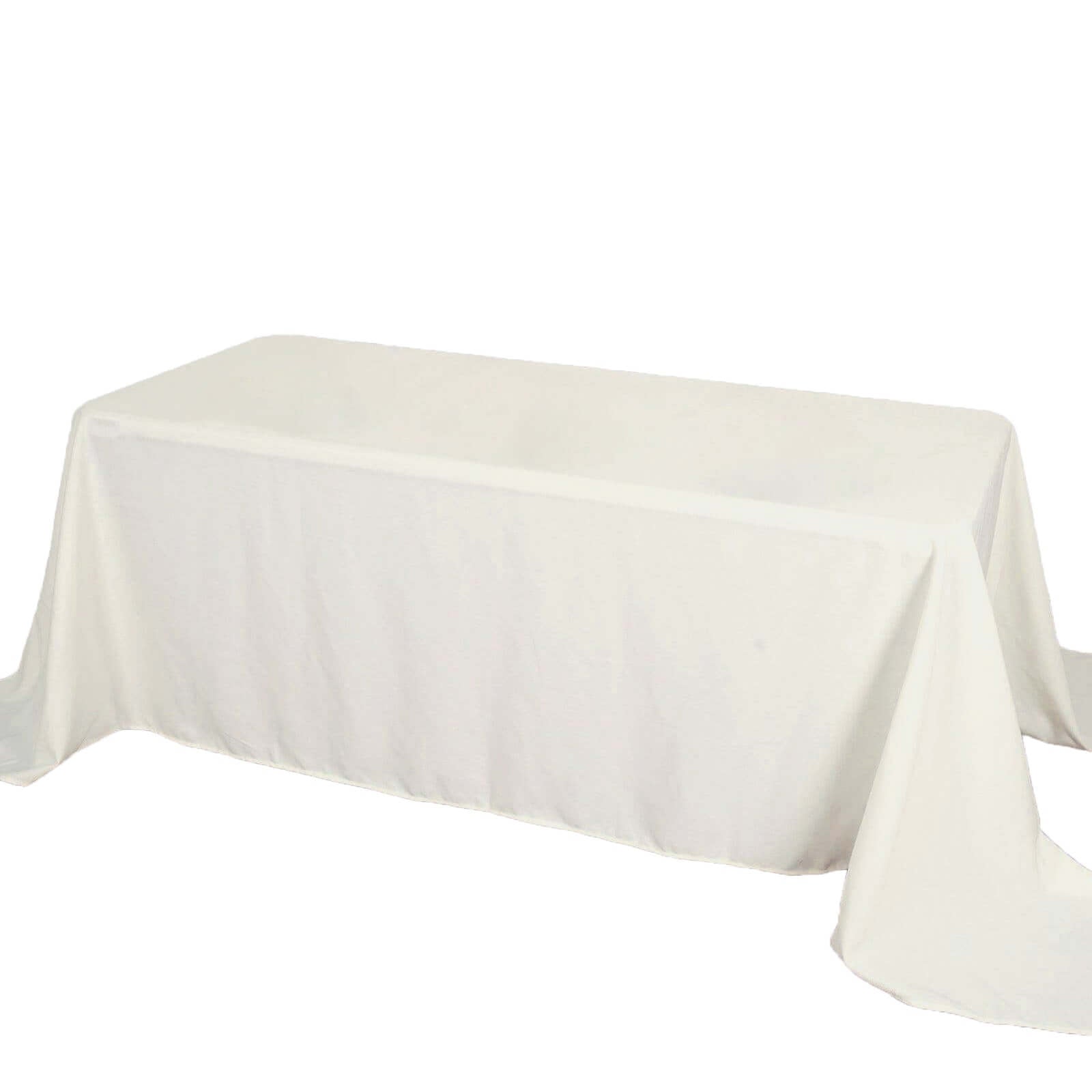 Polyester 50"x120" Rectangle Tablecloth Ivory - Wrinkle - Resistant Table Cover - Linen Luxes