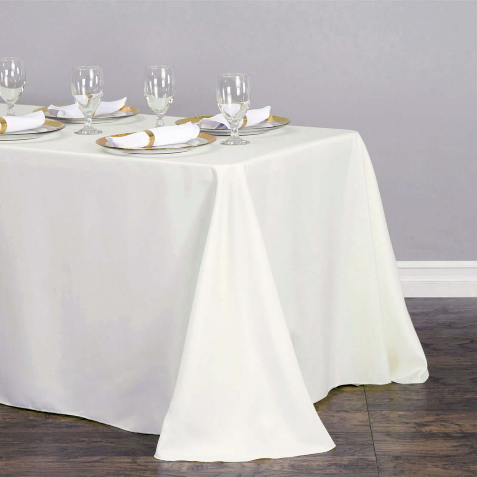 Polyester 50"x120" Rectangle Tablecloth Ivory - Wrinkle - Resistant Table Cover - Linen Luxes