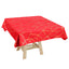 Polyester 54"x54" Square Tablecloth Red with Gold Foil Geometric Pattern - Wrinkle-Resistant & Durable Table Cover