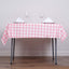 Polyester 54"x54" Square Tablecloth White Rose Quartz - Checkered Buffalo Plaid Design for Casual Table Settings - Linen Luxes