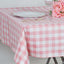 Polyester 54"x54" Square Tablecloth White Rose Quartz - Checkered Buffalo Plaid Design for Casual Table Settings - Linen Luxes