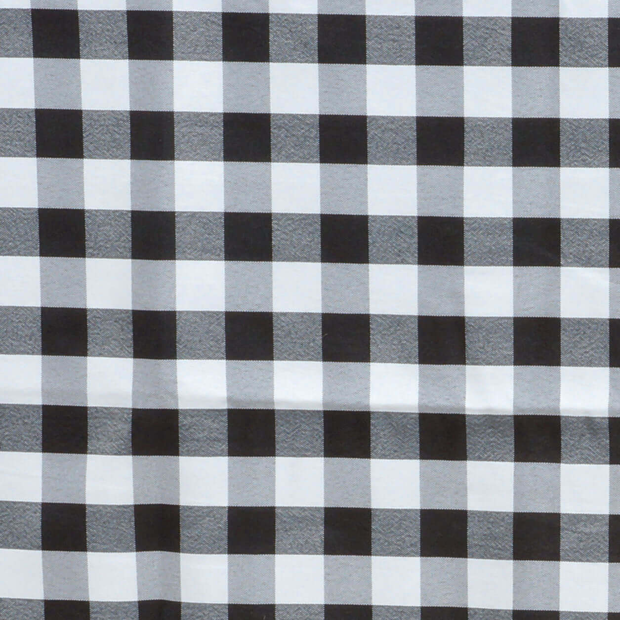 Polyester 54"x54" Square Tablecloth White/Black - Checkered Buffalo Plaid Design for Casual Table Settings - Linen Luxes