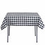 Polyester 54"x54" Square Tablecloth White/Black - Checkered Buffalo Plaid Design for Casual Table Settings - Linen Luxes