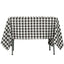 Polyester 54"x54" Square Tablecloth White/Black - Checkered Buffalo Plaid Design for Casual Table Settings - Linen Luxes