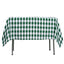 Polyester 54"x54" Square Tablecloth White/Green - Checkered Buffalo Plaid Design for Casual Table Settings - Linen Luxes