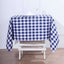 Polyester 54"x54" Square Tablecloth White/Navy Blue - Checkered Buffalo Plaid Design for Casual Table Settings - Linen Luxes