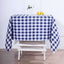 Polyester 54"x54" Square Tablecloth White/Navy Blue - Checkered Buffalo Plaid Design for Casual Table Settings - Linen Luxes