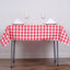 Polyester 54"x54" Square Tablecloth White/Red - Checkered Buffalo Plaid Design for Casual Table Settings - Linen Luxes
