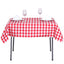 Polyester 54"x54" Square Tablecloth White/Red - Checkered Buffalo Plaid Design for Casual Table Settings - Linen Luxes