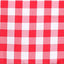 Polyester 54"x54" Square Tablecloth White/Red - Checkered Buffalo Plaid Design for Casual Table Settings - Linen Luxes