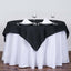 Polyester 54"x54" Table Overlay Square Tablecloth Black - Wrinkle - Resistant & Durable Table Cover for Events - Linen Luxes