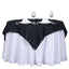 Polyester 54"x54" Table Overlay Square Tablecloth Black - Wrinkle - Resistant & Durable Table Cover for Events - Linen Luxes