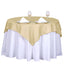 Polyester 54"x54" Table Overlay Square Tablecloth Champagne - Wrinkle - Resistant & Durable Table Cover - Linen Luxes