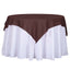 Polyester 54"x54" Table Overlay Square Tablecloth Chocolate - Wrinkle - Resistant & Durable Table Cover - Linen Luxes