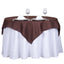 Polyester 54"x54" Table Overlay Square Tablecloth Chocolate - Wrinkle - Resistant & Durable Table Cover - Linen Luxes