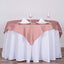 Polyester 54"x54" Table Overlay Square Tablecloth Dusty Rose - Wrinkle - Resistant & Durable Table Cover - Linen Luxes