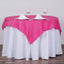 Polyester 54"x54" Table Overlay Square Tablecloth Fuchsia - Wrinkle - Resistant & Durable Table Cover - Linen Luxes