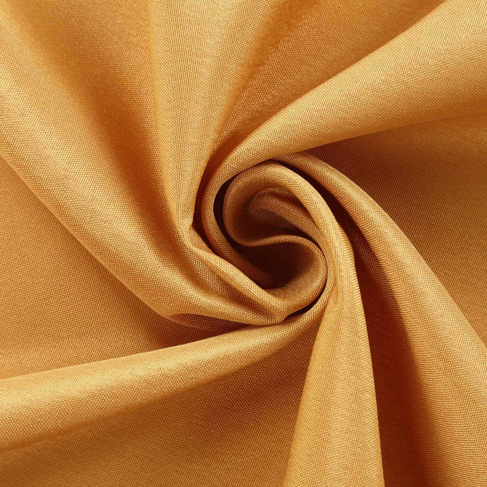 Polyester 54"x54" Table Overlay Square Tablecloth Gold - Wrinkle - Resistant & Durable Table Cover for Events - Linen Luxes