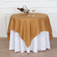 Polyester 54"x54" Table Overlay Square Tablecloth Gold - Wrinkle - Resistant & Durable Table Cover for Events - Linen Luxes