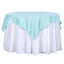 Polyester 54"x54" Table Overlay Square Tablecloth Light Blue - Wrinkle - Resistant & Durable Table Cover - Linen Luxes