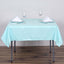 Polyester 54"x54" Table Overlay Square Tablecloth Light Blue - Wrinkle - Resistant & Durable Table Cover - Linen Luxes