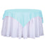Polyester 54"x54" Table Overlay Square Tablecloth Light Blue - Wrinkle - Resistant & Durable Table Cover - Linen Luxes