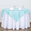 Polyester 54"x54" Table Overlay Square Tablecloth Light Blue - Wrinkle - Resistant & Durable Table Cover - Linen Luxes
