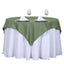 Polyester 54"x54" Table Overlay Square Tablecloth Olive Green - Wrinkle - Resistant & Durable Table Cover - Linen Luxes