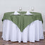 Polyester 54"x54" Table Overlay Square Tablecloth Olive Green - Wrinkle - Resistant & Durable Table Cover - Linen Luxes