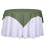 Polyester 54"x54" Table Overlay Square Tablecloth Olive Green - Wrinkle - Resistant & Durable Table Cover - Linen Luxes