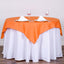 Polyester 54"x54" Table Overlay Square Tablecloth Orange - Wrinkle - Resistant & Durable Table Cover - Linen Luxes