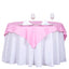 Polyester 54"x54" Table Overlay Square Tablecloth Pink - Wrinkle - Resistant & Durable Table Cover - Linen Luxes