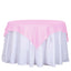 Polyester 54"x54" Table Overlay Square Tablecloth Pink - Wrinkle - Resistant & Durable Table Cover - Linen Luxes